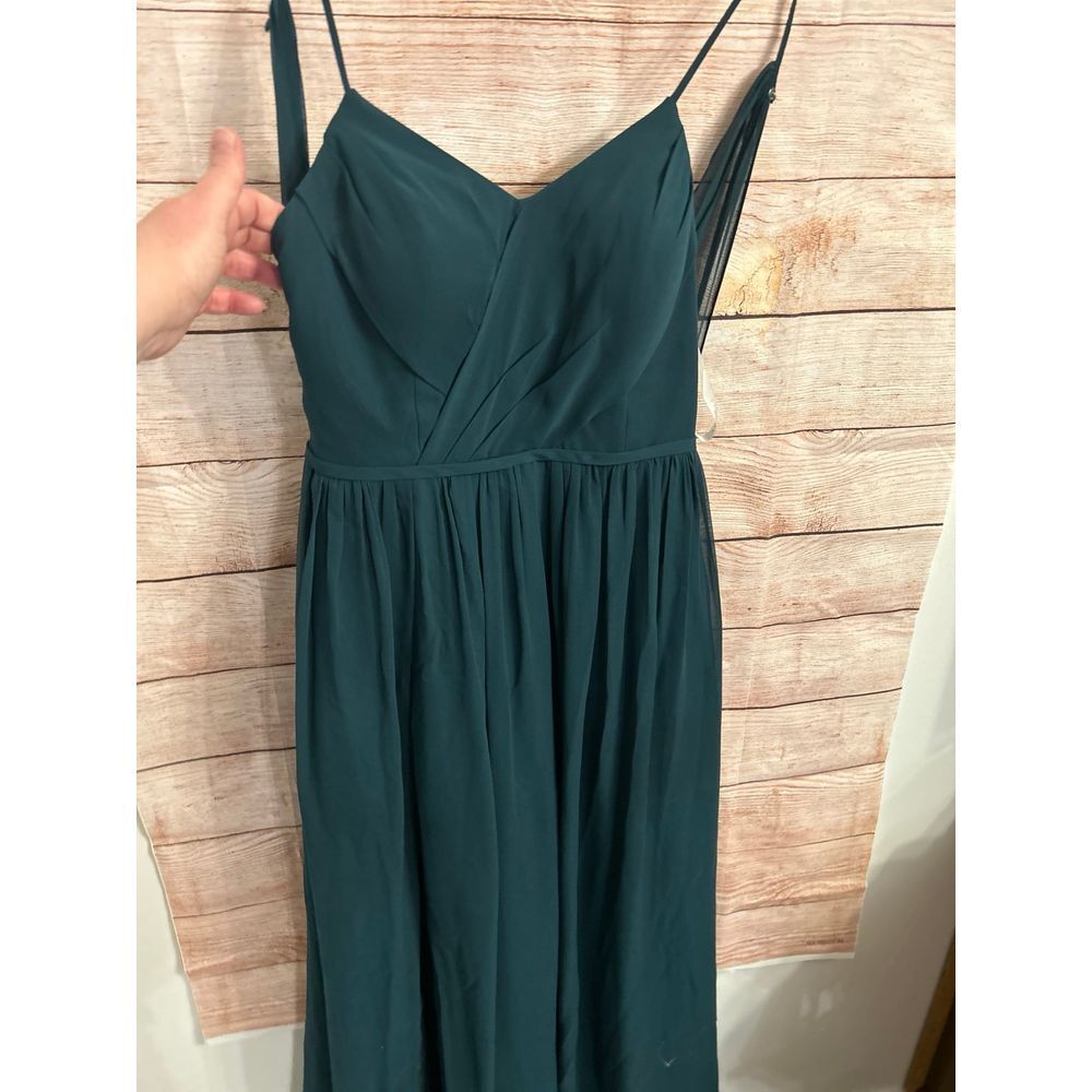 Azazie Teal Maxi Dress